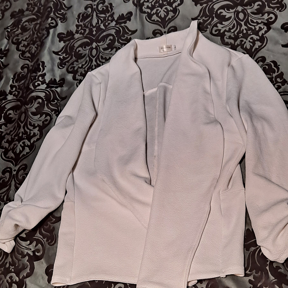 White Open Blazer Lightweight‎ Size Large, Soft